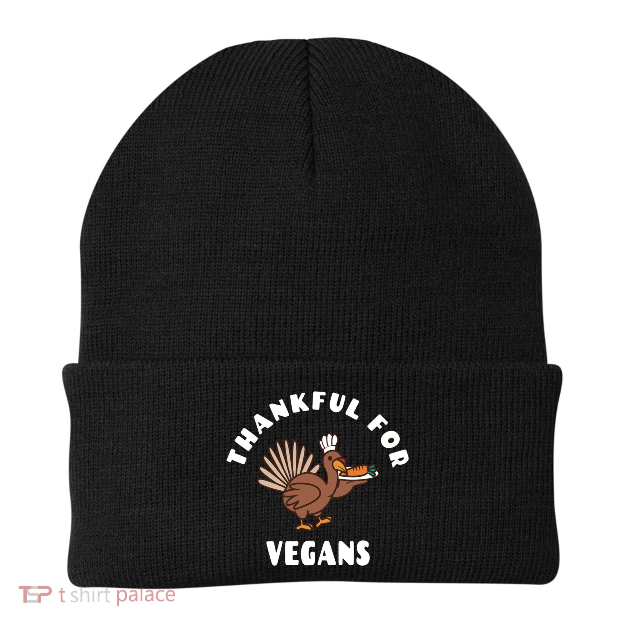 Vegan Thanksgiving Great Gift Turkey Chef Thankful For Vegans Gift Beanie