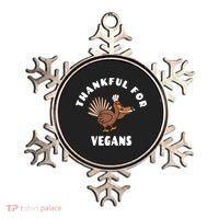 Vegan Thanksgiving Great Gift Turkey Chef Thankful For Vegans Gift Ornament thumb 0
