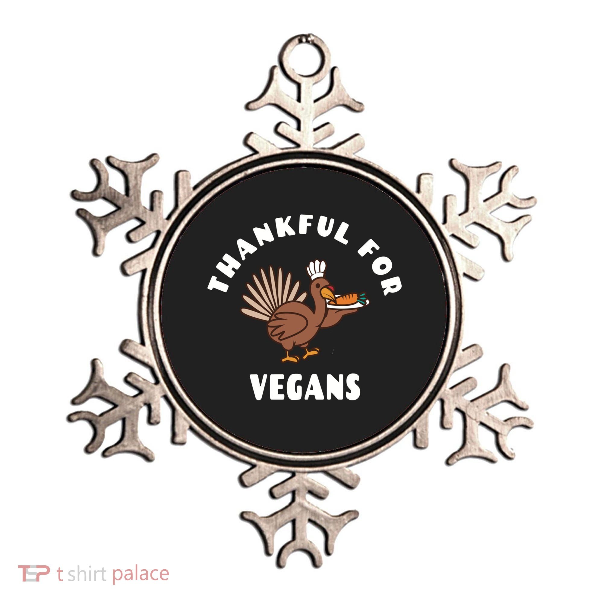 Vegan Thanksgiving Great Gift Turkey Chef Thankful For Vegans Gift Ornament
