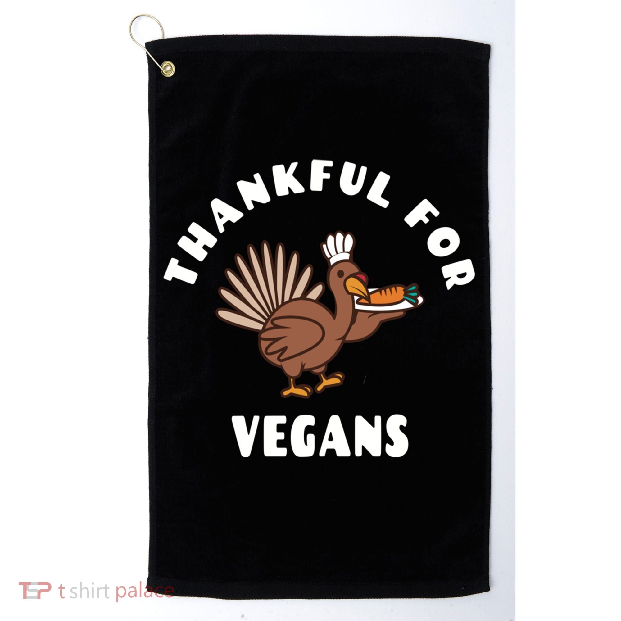 Vegan Thanksgiving Great Gift Turkey Chef Thankful For Vegans Gift Golf Towel