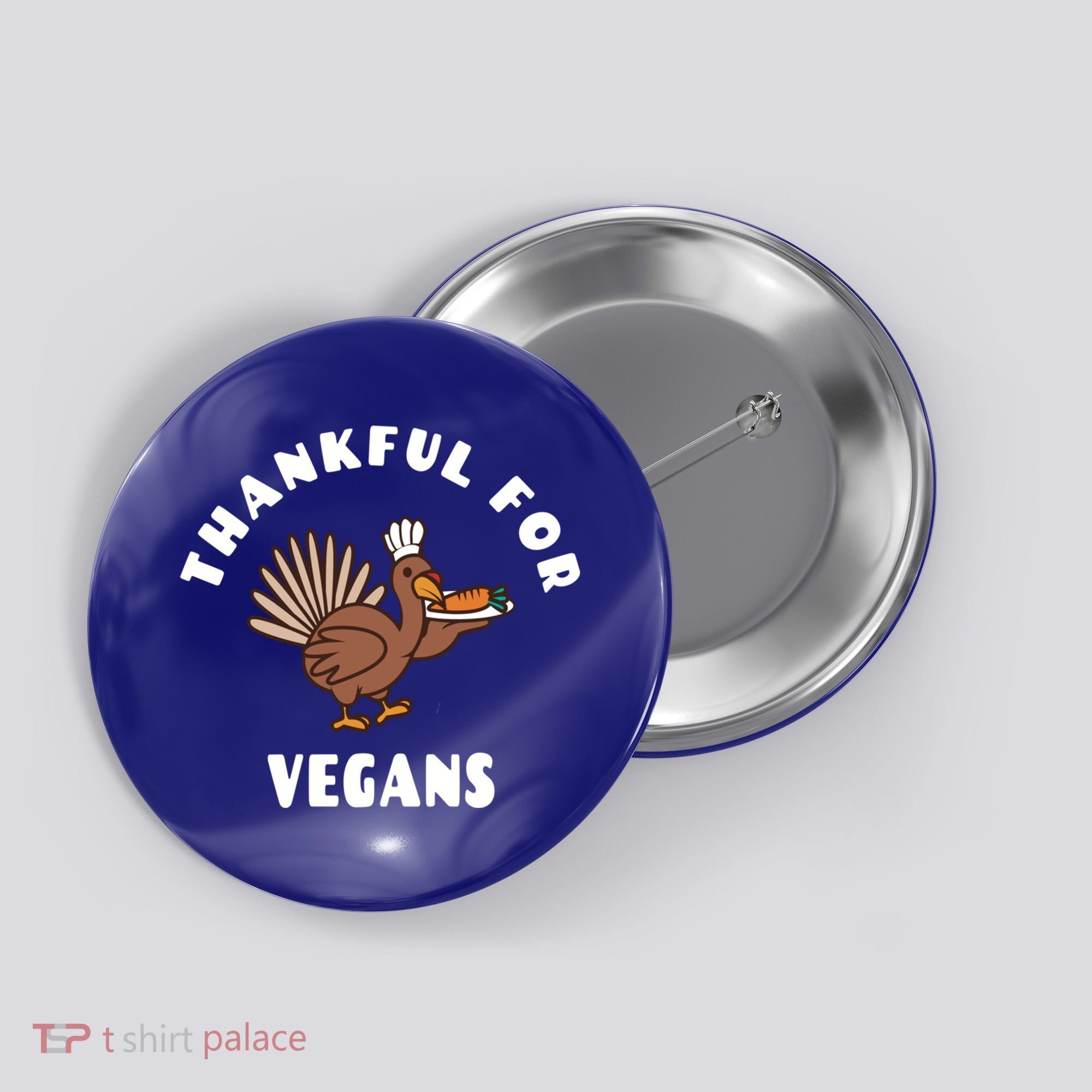 Vegan Thanksgiving Great Gift Turkey Chef Thankful For Vegans Gift Button