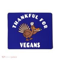 Vegan Thanksgiving Great Gift Turkey Chef Thankful For Vegans Gift Mousepad thumb 0