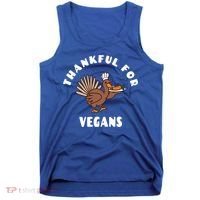 Vegan Thanksgiving Great Gift Turkey Chef Thankful For Vegans Gift Tank Top thumb 0