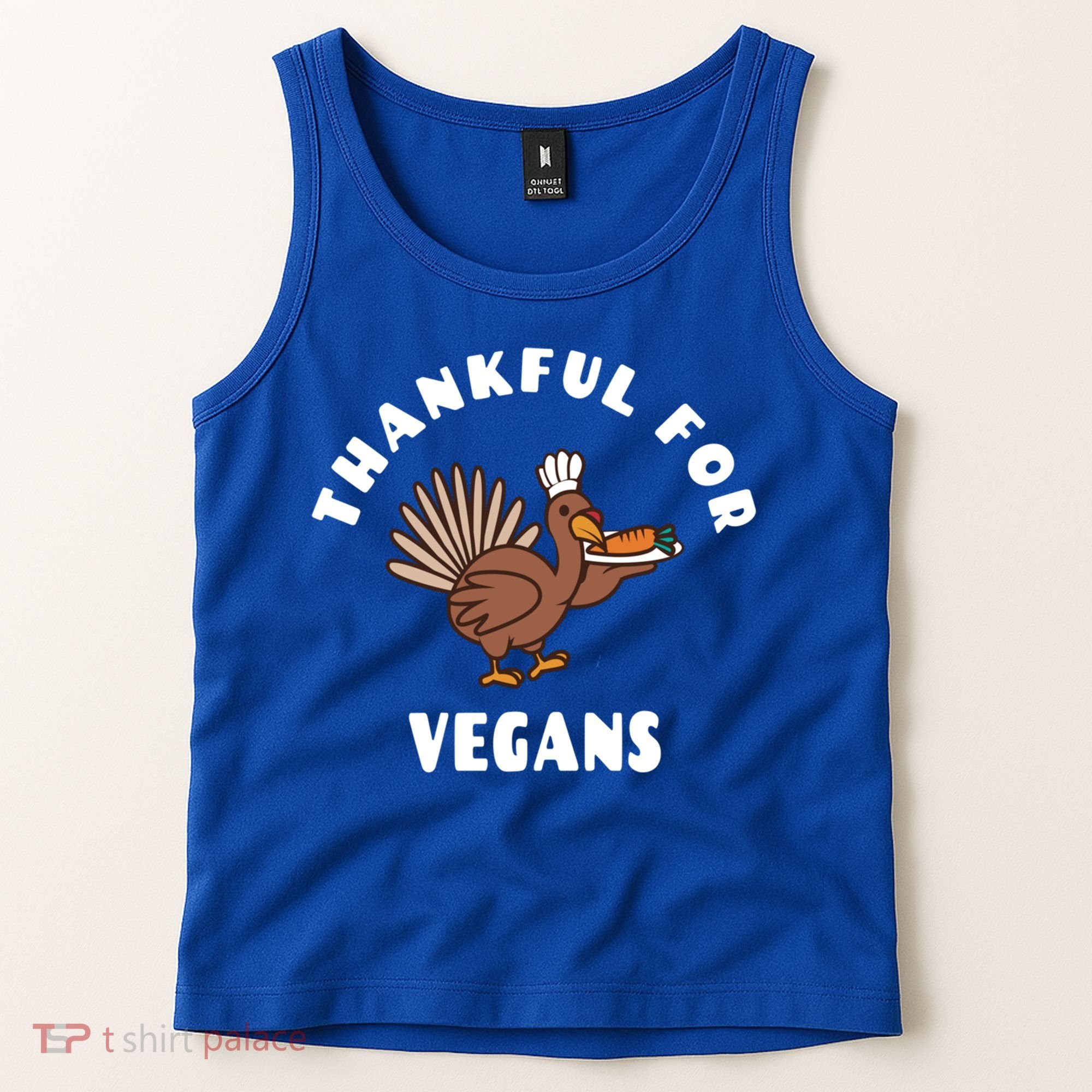 Vegan Thanksgiving Great Gift Turkey Chef Thankful For Vegans Gift Tank Top