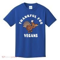 Vegan Thanksgiving Great Gift Turkey Chef Thankful For Vegans Gift Kids T-Shirt thumb 0