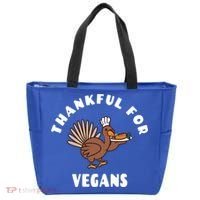 Vegan Thanksgiving Great Gift Turkey Chef Thankful For Vegans Gift Tote Bag thumb 0