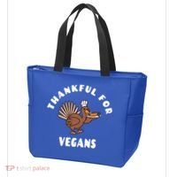 Vegan Thanksgiving Great Gift Turkey Chef Thankful For Vegans Gift Tote Bag thumb 3
