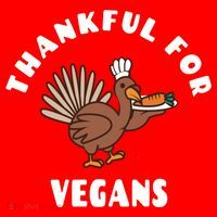 Vegan Thanksgiving Great Gift Turkey Chef Thankful For Vegans Gift Santa Hat thumb 1