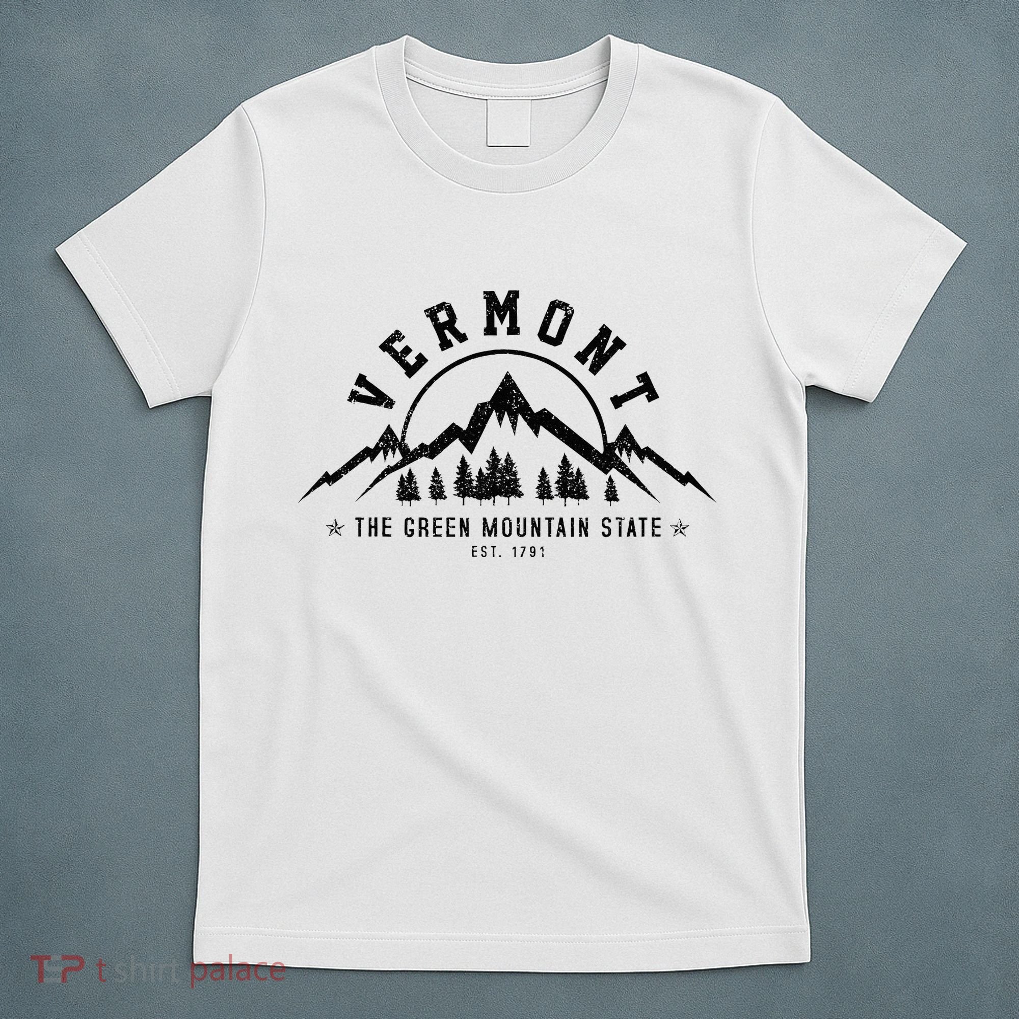 Vermont The Green Mountain State Est. 1791 Vintage Gift T-Shirt
