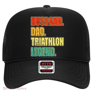Vintage Triathlon Husband Dad Triathlete Legend FatherS Day Gift Hat