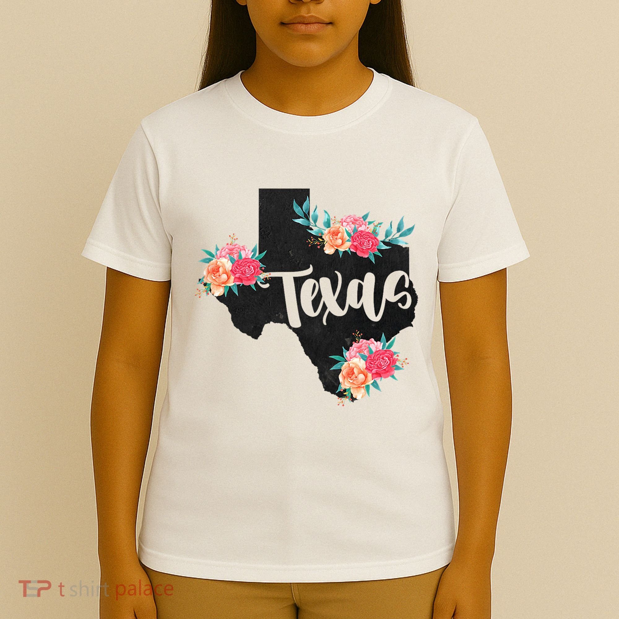 Vintage Texas Home State Map Pride Flowers Retro Rodeo T-Shirt