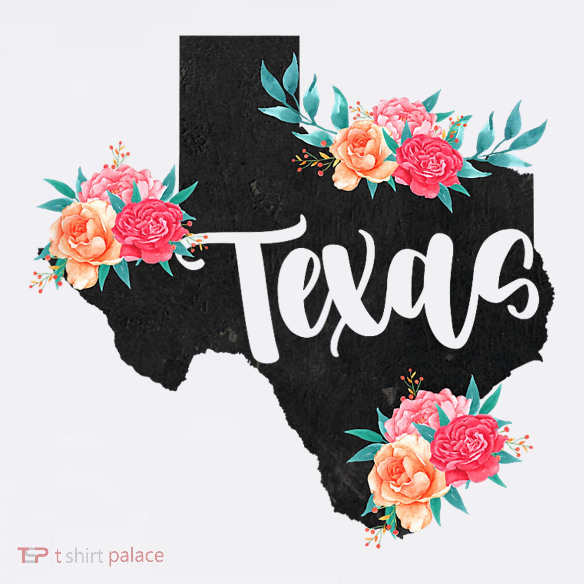 Vintage Texas Home State Map Pride Flowers Retro Rodeo T-Shirt