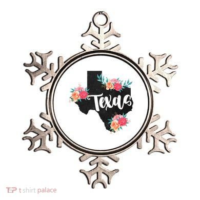 Vintage Texas Home State Map Pride Flowers Retro Rodeo Ornament