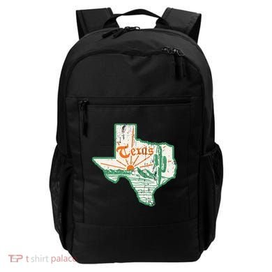 Vintage Texas Home State Map Pride Cactus Texan Retro Rodeo Backpack