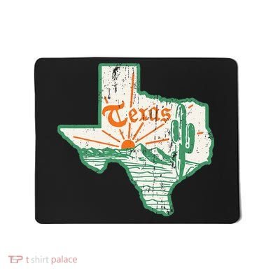 Vintage Texas Home State Map Pride Cactus Texan Retro Rodeo Mousepad