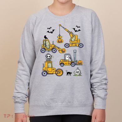 Vehicles Truck Halloween Construction Pumpkin Women's Sweatshirt