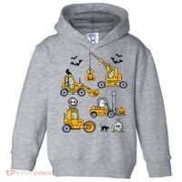 Vehicles Truck Halloween Construction Pumpkin Toddler Hoodie thumb 0