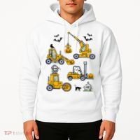 Vehicles Truck Halloween Construction Pumpkin Hoodie thumb 2