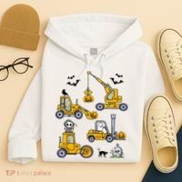 Vehicles Truck Halloween Construction Pumpkin Hoodie thumb 4
