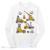 Vehicles Truck Halloween Construction Pumpkin Long Sleeve Shirt thumb 0