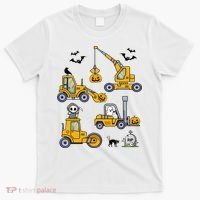 Vehicles Truck Halloween Construction Pumpkin T-Shirt thumb 0