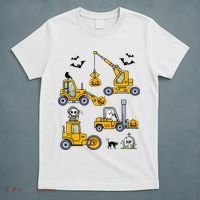 Vehicles Truck Halloween Construction Pumpkin T-Shirt thumb 5