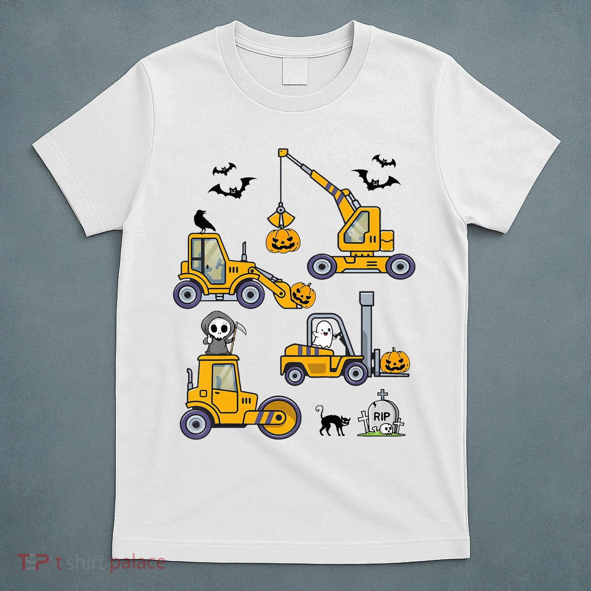 Vehicles Truck Halloween Construction Pumpkin T-Shirt