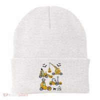 Vehicles Truck Halloween Construction Pumpkin Beanie thumb 0