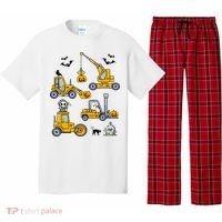 Vehicles Truck Halloween Construction Pumpkin Pajama Set thumb 0