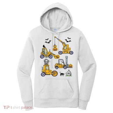 Vehicles Truck Halloween Construction Pumpkin Women's Hoodie