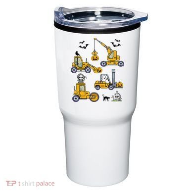 Vehicles Truck Halloween Construction Pumpkin Tumbler