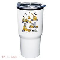 Vehicles Truck Halloween Construction Pumpkin Tumbler thumb 0