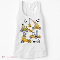 Vehicles Truck Halloween Construction Pumpkin Women's Tank Top thumb 0