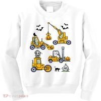Vehicles Truck Halloween Construction Pumpkin Kids Sweatshirt thumb 0