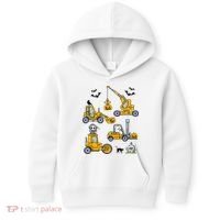 Vehicles Truck Halloween Construction Pumpkin Kids Hoodie thumb 0