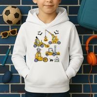 Vehicles Truck Halloween Construction Pumpkin Kids Hoodie thumb 2