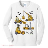 Vehicles Truck Halloween Construction Pumpkin Kids Long Sleeve Shirt thumb 0