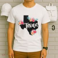 Vintage Texas Home State Map Pride Flowers Retro Rodeo T-Shirt thumb 6