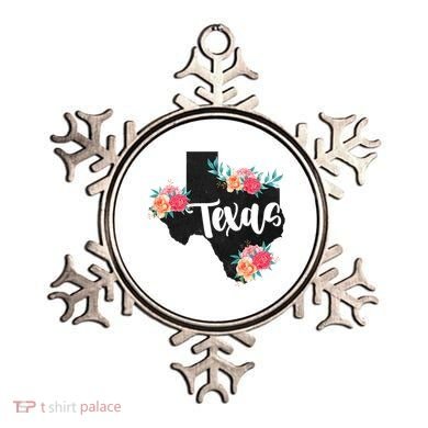 Vintage Texas Home State Map Pride Flowers Retro Rodeo Ornament