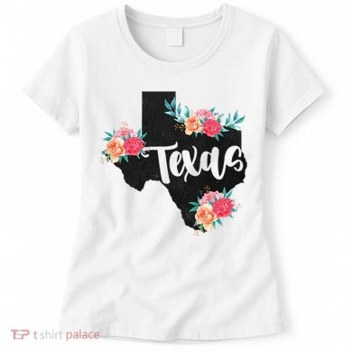 Vintage Texas Home State Map Pride Flowers Retro Rodeo Women's T-Shirt