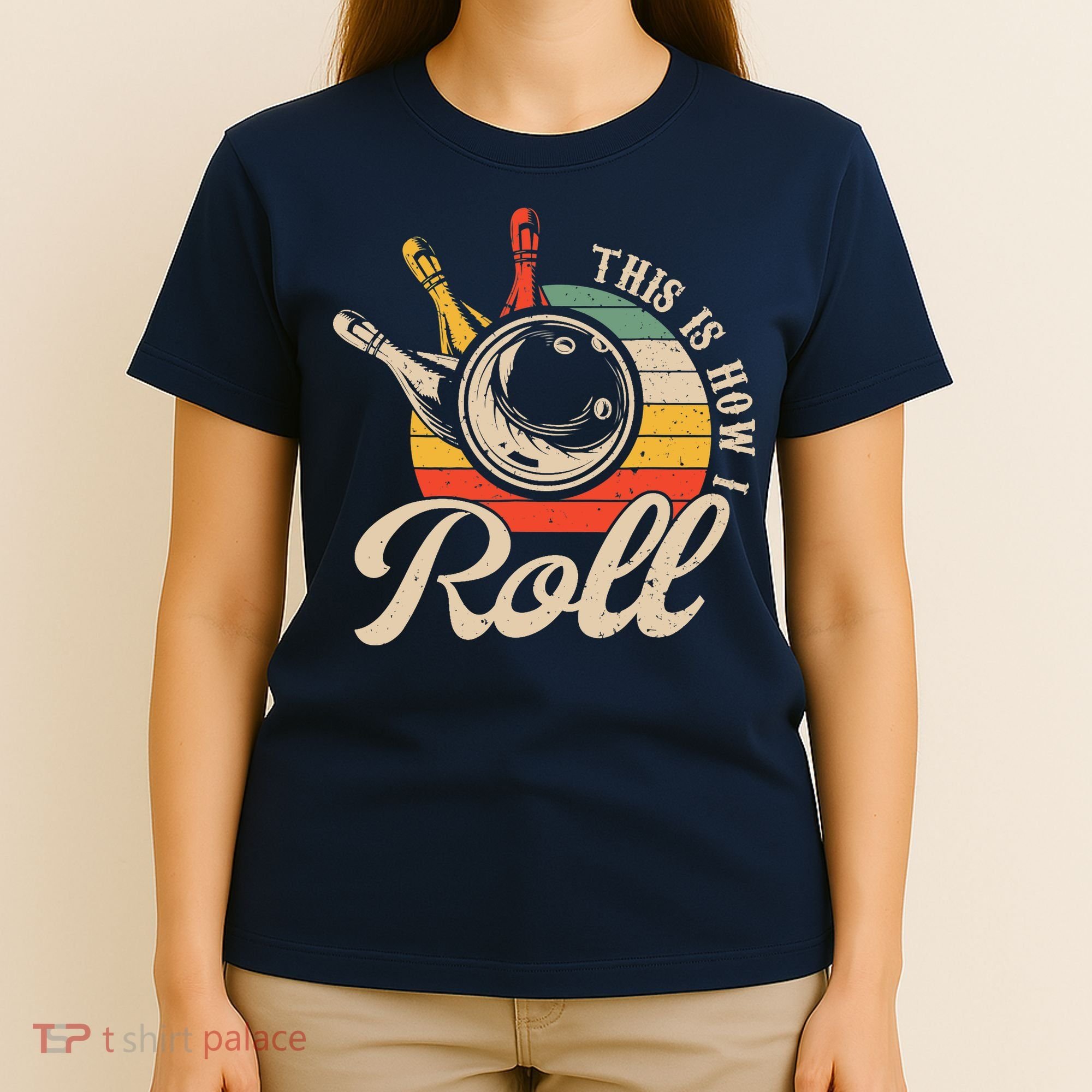 Vintage This Is How I Roll Bowling Players Tee Bowler T-Shirt