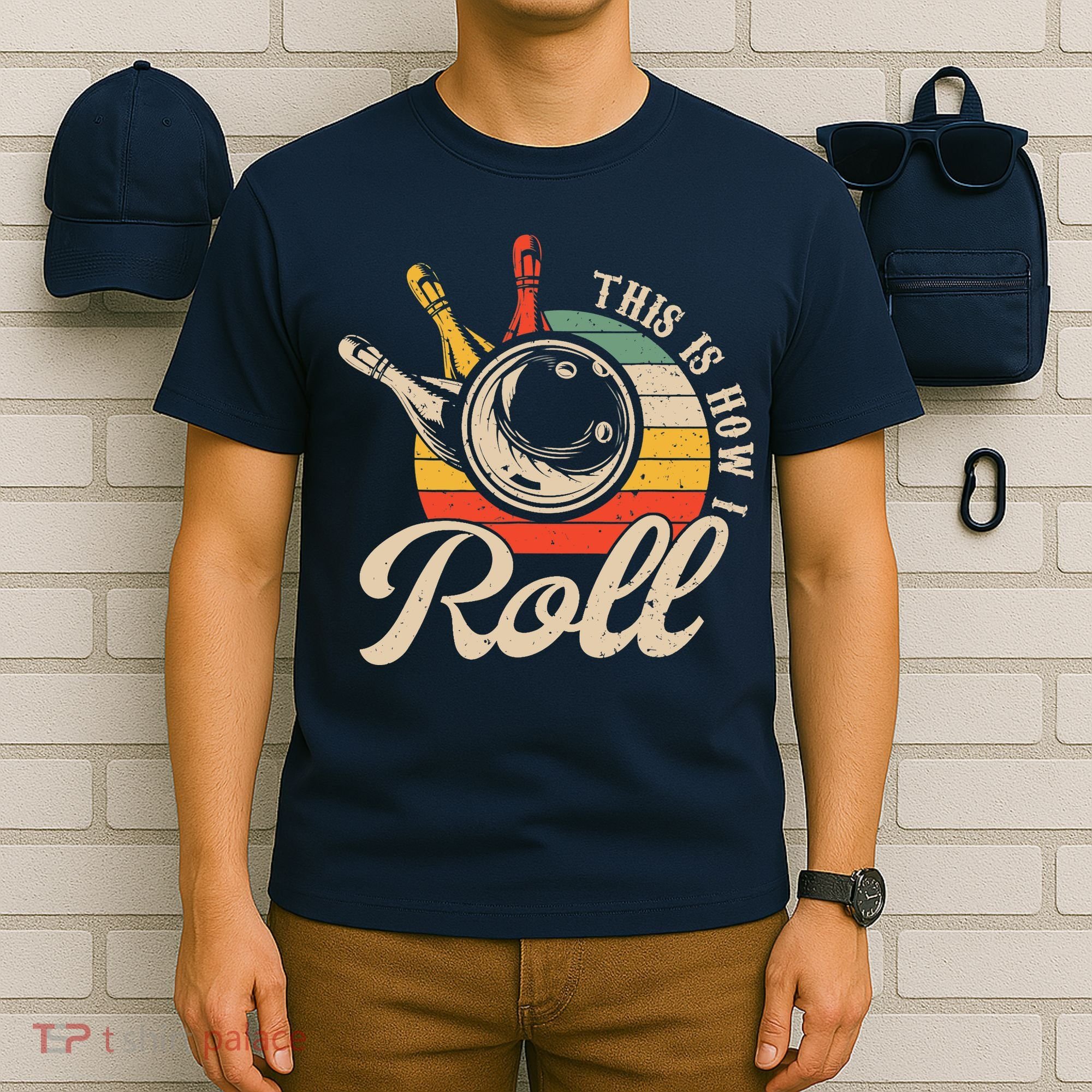 Vintage This Is How I Roll Bowling Players Tee Bowler T-Shirt