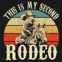 Vintage This Is My Second Rodeo Capybara Cowboy T-Shirt thumb 7