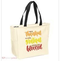 Very Thankful Incredibly Grateful Unbelievably Blessed Tote Bag thumb 2