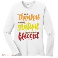 Very Thankful Incredibly Grateful Unbelievably Blessed Women's Long Sleeve Shirt thumb 0