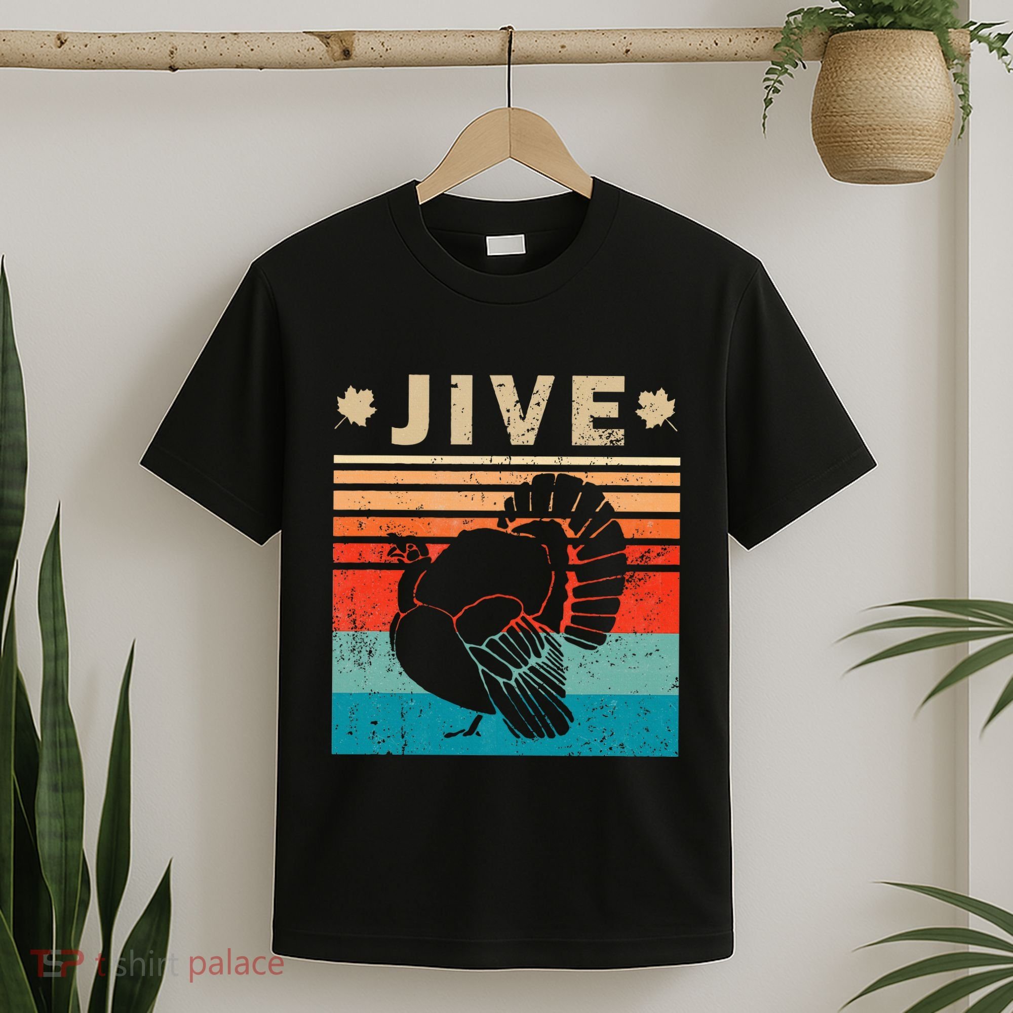 Vintage Turkey Jive Funny Thanksgiving Holiday Gift Family T-Shirt