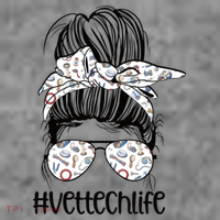 Vet Tech Life Messy Bun Veterinarian Vet Technician Gift Toddler Hoodie thumb 2
