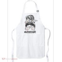 Vet Tech Life Messy Bun Veterinarian Vet Technician Gift Apron thumb 0