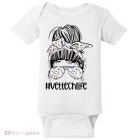 Vet Tech Life Messy Bun Veterinarian Vet Technician Gift Baby Bodysuit thumb 0