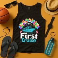 Vacation Time My First Crusie Tank Top thumb 4